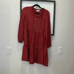 Loft Plaid Dress Size S